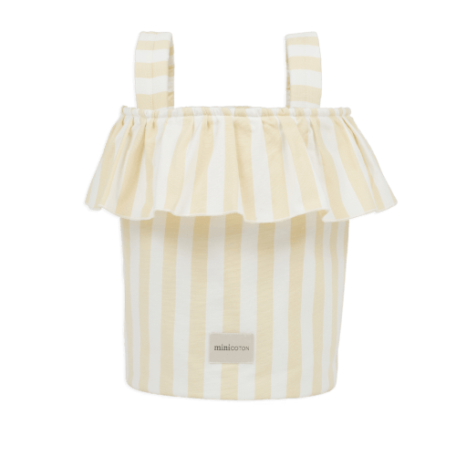 Basket Rayas - Butter + White · Minicoton