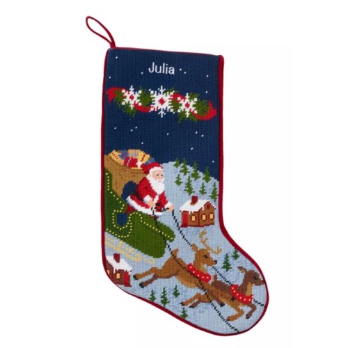 LL Bean Needlepoint Christmas Stocking