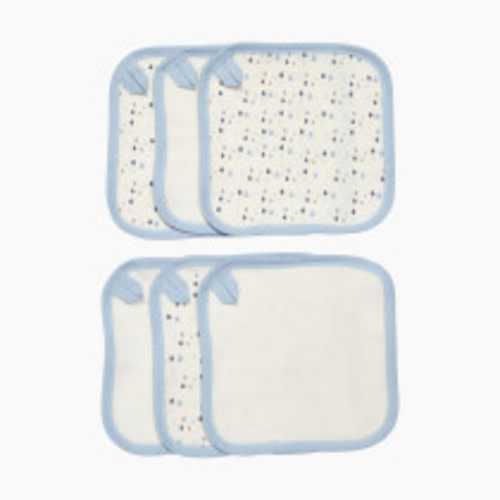 Small Story Organic Washcloth (6 Pack) - Rain Drops, 6