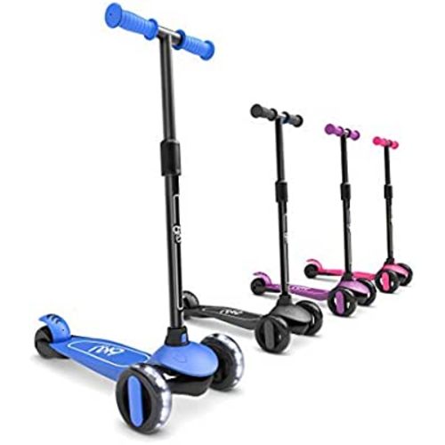 6KU Scooter for Kids Ages 3-5 with Flash Wheels, Kids Scooter 4 Adjustable Height, Toddler Scooter Extra-Wide PU LED Wheels, 3 Wheel Scooter for Kids for Girls & Boys Learn to Steer…