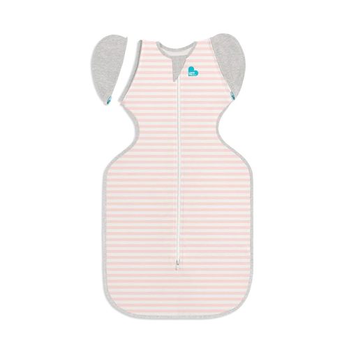 Love to Dream Swaddle Up Transition Swaddle, Patented Zip-Off Wings, Gently Help Baby Transition from Being Swaddled to Arms Free When Showing Signs of Rolling, 1.0 TOG, 19-24 lbs, Pink