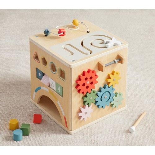 Wooden Busy Cube | Pottery Barn Kids
