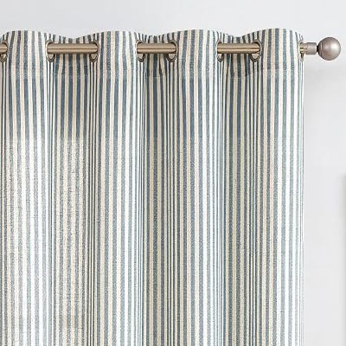 Vangao Linen Striped Curtains for Living Room Bedroom Classic