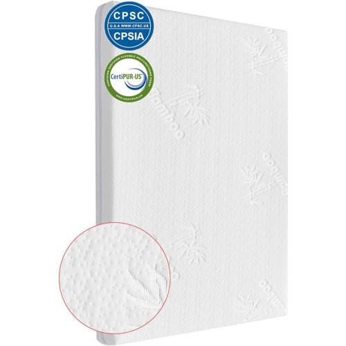 pack and play mattress(38*26*1.5)Pack N Play Mattress Topper for Bamboo Fiber and Washable Cover,graco pack n play mattress is Dual Side Gel Memory Foam Mattress,Playard Mattress for 38”x26”playard