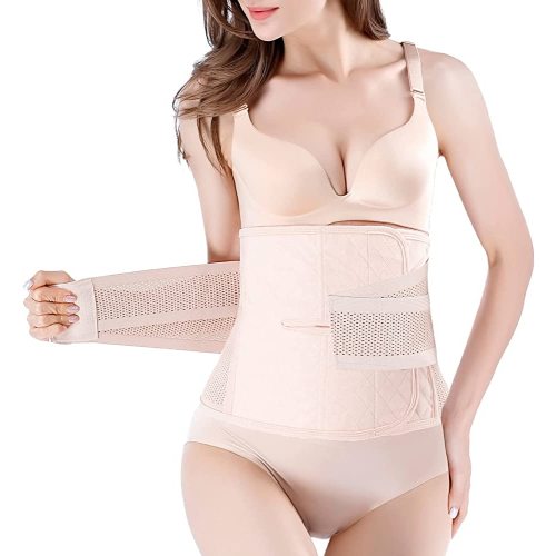 Postpartum Belly Band Abdominal Binder Belly Wrap C section Recovery Belt Back Support Waist Shapewear Compression Wrap