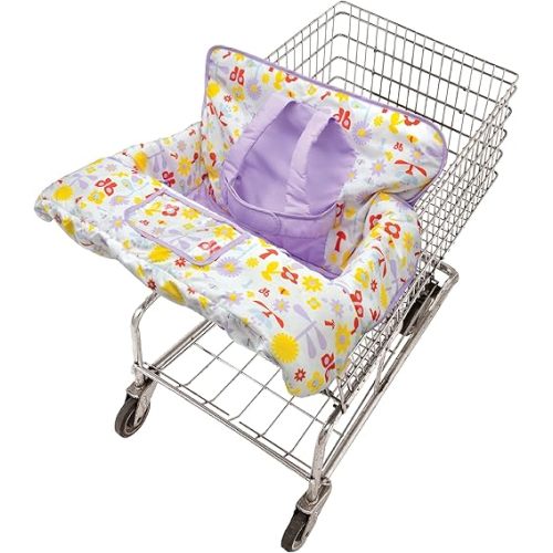 GoldBug Baby and Toddler Shopping Cart Cover & High Chair Cover - Backyard Bugs