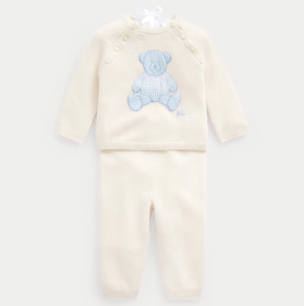 Ralph Lauren Cashmere Bear Sweater & Pant Set