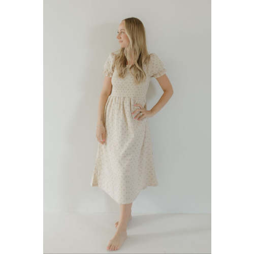 women's short-sleeve muslin dress // flora (comes in baby/child match)