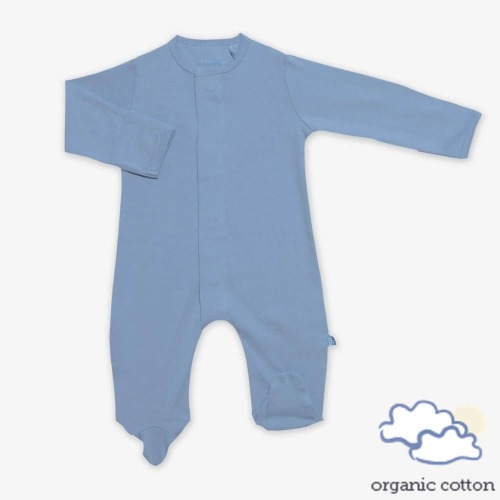 dusk blue organic cotton magnetic parent favorite footie – Magnetic Me