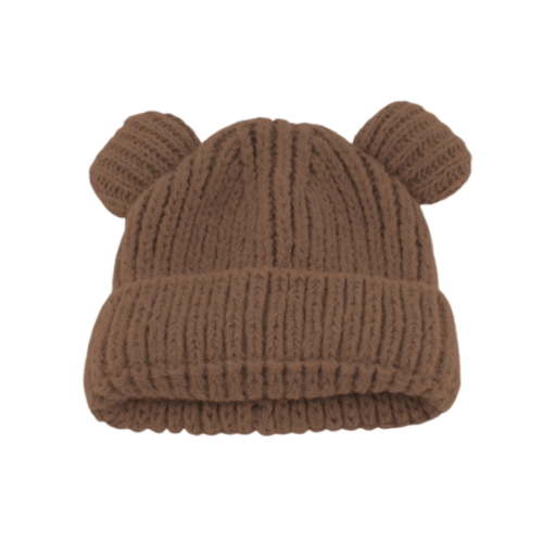 Penkiiy Newborn Baby Hat Bear Ears Infant Caps Baby Boy Girl Toddler Hats Infant Beanie Caps Coffee