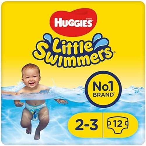 Huggies Little Swimmers Swim Nappies, Size 2 Size 3, 3kg-8kg, 36 Pants (3 Packs x 12)