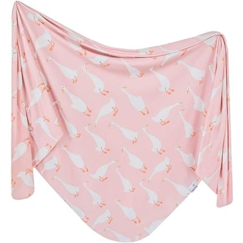 Copper Pearl Baby Swaddle Blanket - Premium Knit Baby Blanket, Large Soft Stretchy Receiving Blankets for Baby Girl, Swaddles for Newborn, Infant, and Toddler (Goosie)
