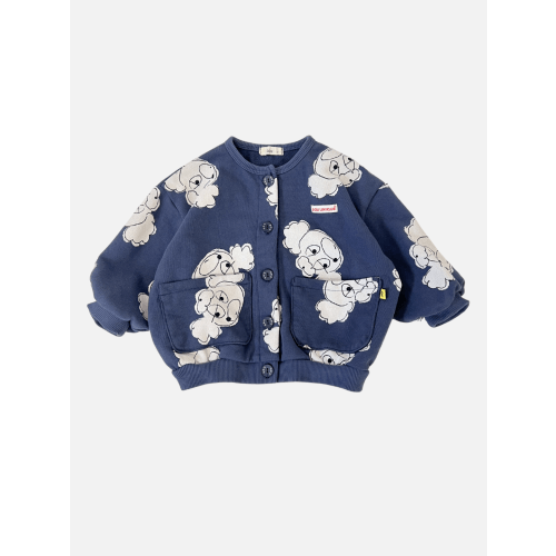 POODLE BUTTON DOWN SWEATSHIRT