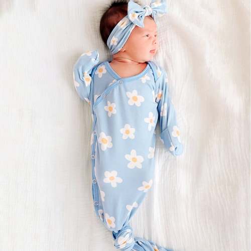 Newborn Knotted Gown - Della