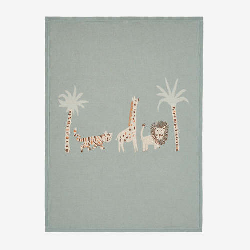 Safari Lion Knit Baby Blanket – Elegant Baby