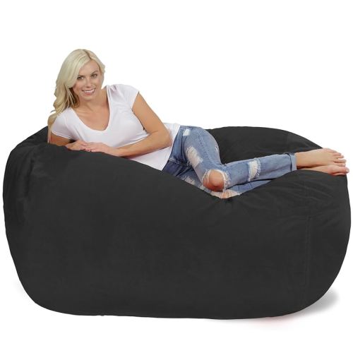 Chill Sack Bean Bag Chair: Huge 6' Memory Foam Furniture Bag and Large Lounger - Big Sofa with Soft Micro Fiber Cover - Camel : Home & Kitchen