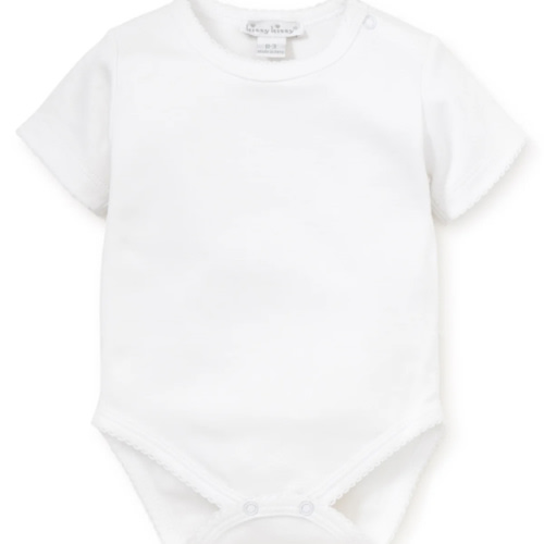 White Kissy Basics Short Sleeve Bodysuit (6-9 months)