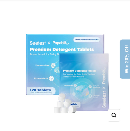 Papablic Upgraded Detergent Soap Tablets, 120 Count