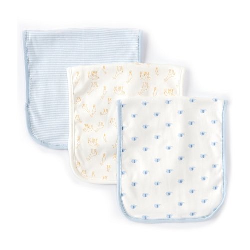 Starting Out Baby Boys Elephant 3-Pack Burp Cloths