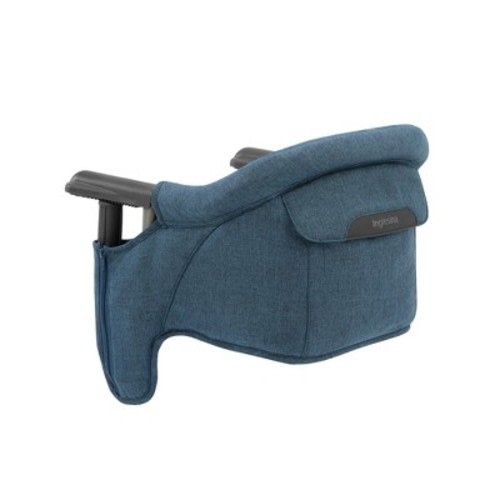 Inglesina Fast Table Chair, Slate Blue Melange - High Chair for Babies & Toddlers 6-36 Months, Fits Tables 0.8'' - 3.35'' Thick - Includes Travel Bag