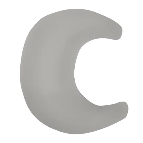 snuggle me Organic Nursing Pillow (New 2025 Design) | Bottle & Breastfeeding Pillow with Organic Cotton Cover & Fiberfill, Machine Washable Feeding Pillow, Newborn Essentials Must Haves (Stone) - v2