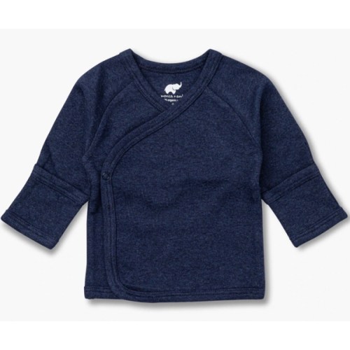 Hello Baby Top (Navy blue heather)