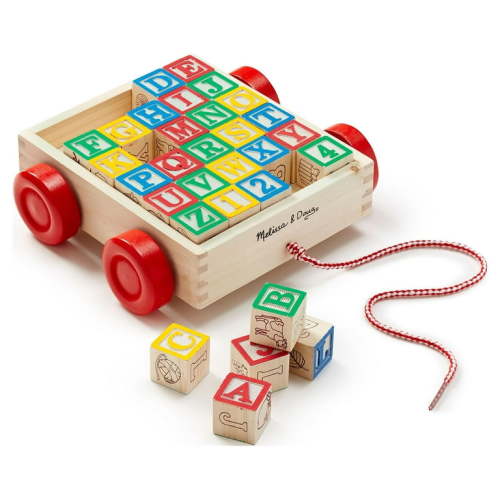 Melissa & Doug ABC Wooden Block Educational Toy With 30 Solid Wood Blocks