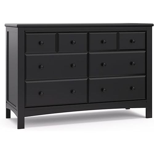 Graco Benton 6 Drawer Dresser (Black) – Easy New Assembly Process, Universal Design, Durable Steel Hardware and Euro-Glide Drawers with Safety Stops, Coordinates with Any Nursery