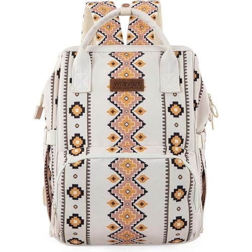 Montana West x Wrangler Aztec Baby Bag Backpack for Women Casual Daypack Travel Bags with Side Bottle Pockets