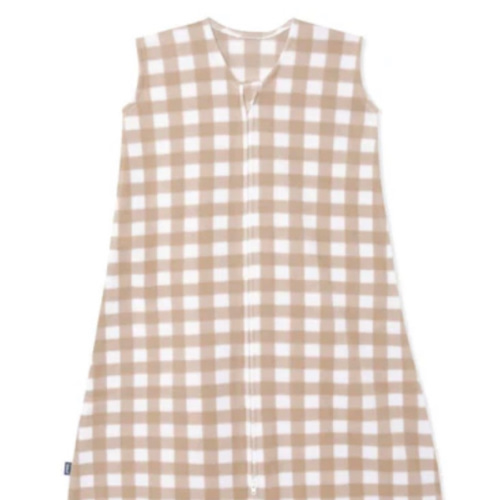 Tan Gingham Micro-Fleece Sleep Sack |Small | HALO