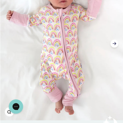 Pastel Rainbows Zippy - Little Sleepies