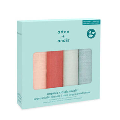 Mother Earth Organic Cotton Swaddle 4pk | aden + anais