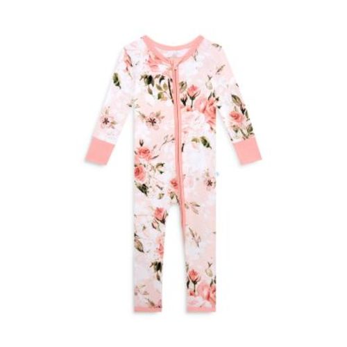 Girls' Vintage Pink Rose Convertible Footie - Baby