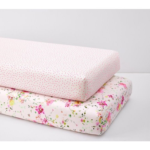 Monique Lhuillier Jolie Organic Crib Sheet Bundle - Set of 2 | Pottery Barn Kids