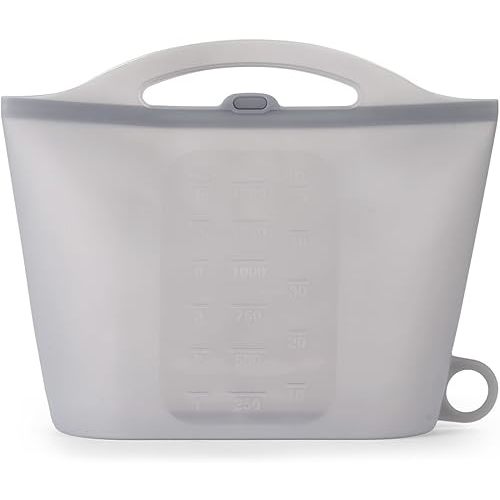 Haakaa Silicone Microwave Steam Sterilizer Bags for Travel, Reusable Silicone Steaming Bags for Baby Bottles, Breast Pump, Accessories, Pacifiers and Teethers, Great for Home and On-the-Go, Grey (1PC)