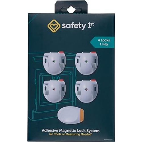 Safety 1st Adhesive Magnetic Lock System, 4 Locks And 1 Key