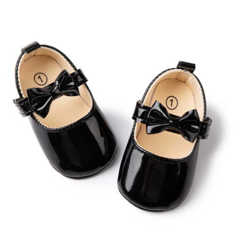 Bonario Baby Girls Shoes Infant Mary Jane Dress Bowknot Princess Crib Flats for Newborn First Walkers 3-18 Months