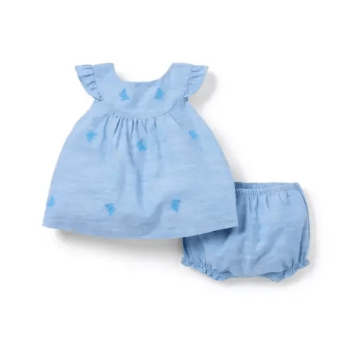 Newborn Button Blue Butterfly Baby Butterfly Matching Set by Janie and Jack