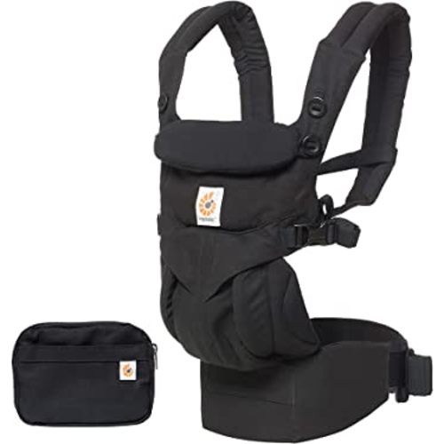 Ergobaby Omni 360 All-Position Baby Carrier for Newborn to Toddler with Lumbar Support (7-45 Pounds), Pure Black, 1 Count (Pack of 1)
