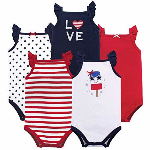 Hudson Baby Unisex Baby Cotton Sleeveless Bodysuits