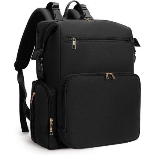 Neoprene Diaper Bag Backpack with Changing Pad - Black