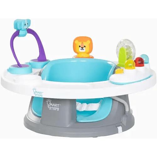 Smart Steps® Explore N’ Play 5-in-1 Activity to Booster Seat, Blue Safari Fun