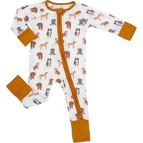 LollyBanks Baby Pajamas, 2-Way Zipper Romper, 95% Viscose Made from Bamboo and 5% Spandex, Baby Sleepers