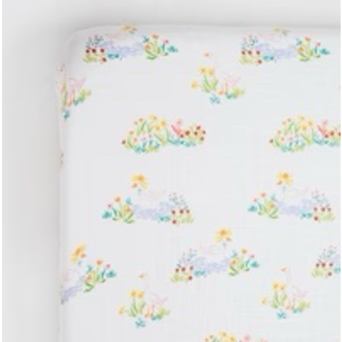 Garden Goose Crib Sheet