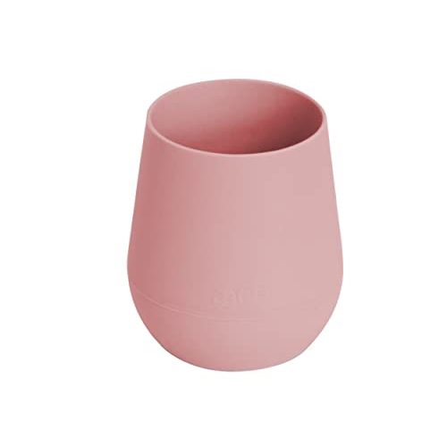 ezpz Tiny Cup (Blush) - 100% Silicone Training Cup for Infants - 4 months + - Designed by a Pediatric Feeding Specialist - Baby-led Weaning Essentials & Baby Gifts