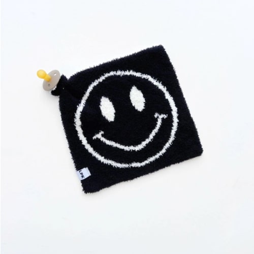 Smiley Plush Lovey | Black
