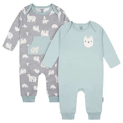 Gerber Baby Boys' Long Sleeve Jumpsuit (2 Pack)