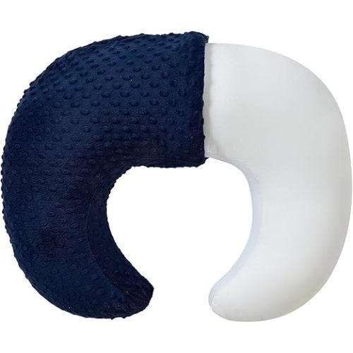 Extra Large Nursing Pillow and Positioner, Breastfeeding, Bottle Feeding, Baby Sitting Support, Tummy Time Support for Baby Boys and Girls, Propping Baby Pillow (Estate Blue) - 23.6" x 19.7" x 7.5"