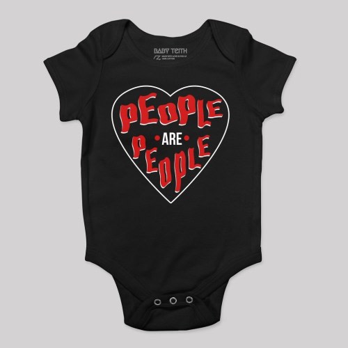 Depeche Mode People Are People, Baby Short Sleeve Bodysuit, Dark 80s, Synthwave, New wave