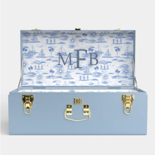 Petite Trunk - Light Blue - Island Hopper / Embroidery